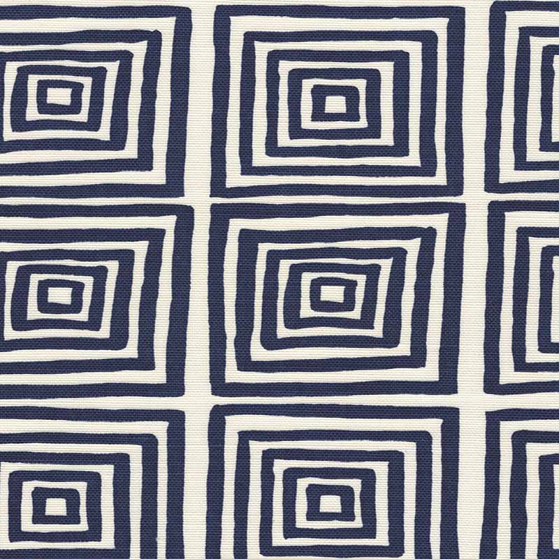 China Seas Ziggurat Navy Fabric 6170-24