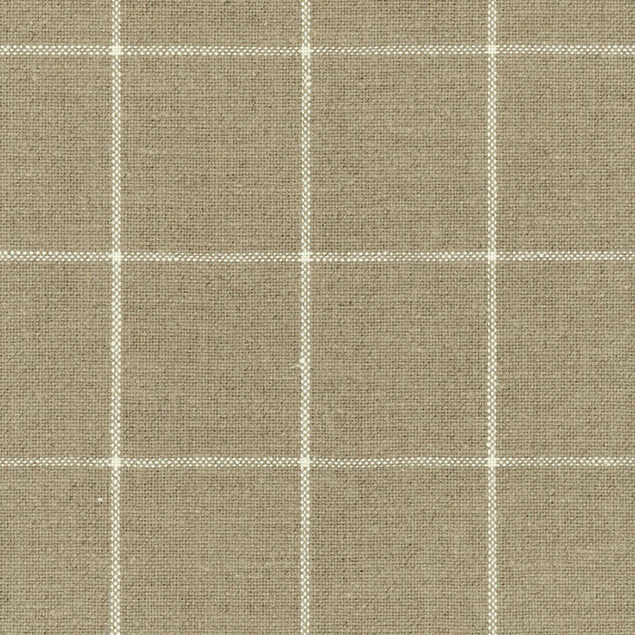 Schumacher Glenariff Linen Check Natural Fabric 62110