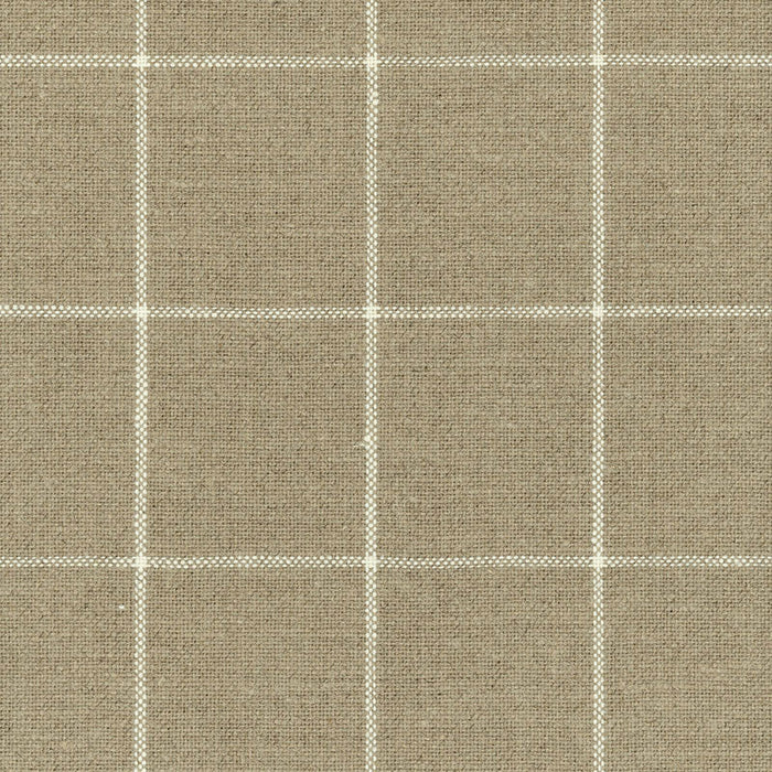 Schumacher Glenariff Linen Check Natural Fabric Sample 62110