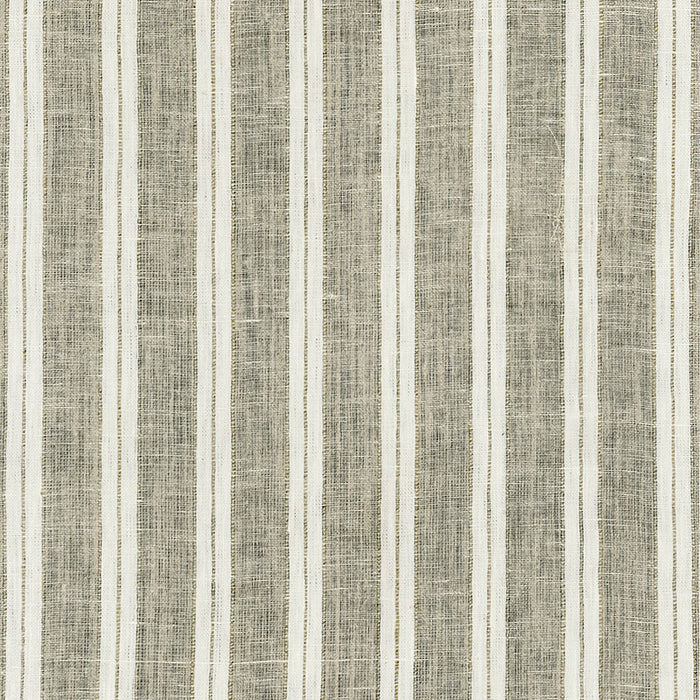 Schumacher Hillsborough Linen Stripe Natural Fabric 62120