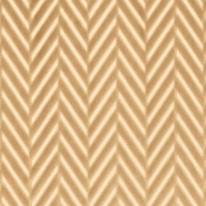 Schumacher Regent Velvet Herringbone Champagne Fabric 62170