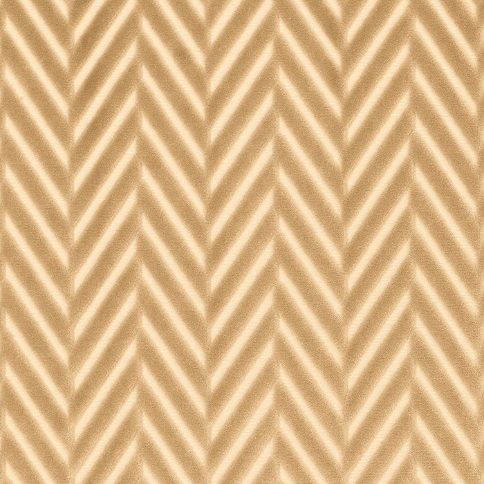 Schumacher Regent Velvet Herringbone Champagne Fabric Sample 62170