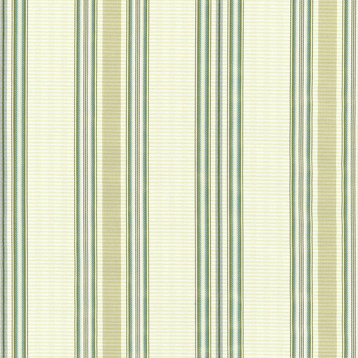 Schumacher Biella Silk Stripe Aqua Fabric Sample 62180