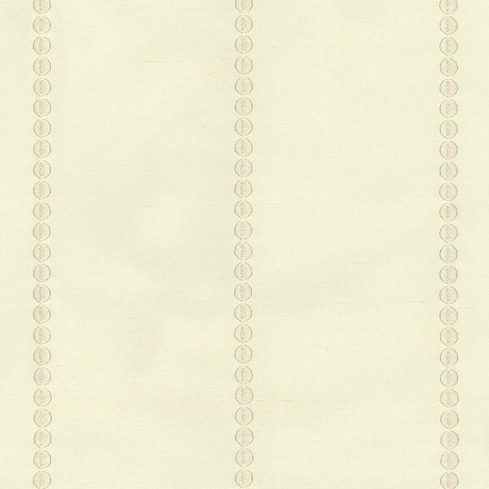 Schumacher Gabrielle Embroidery Limestone Fabric 62205