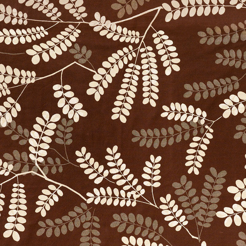 Schumacher Locust Leaves Bark Fabric 62442