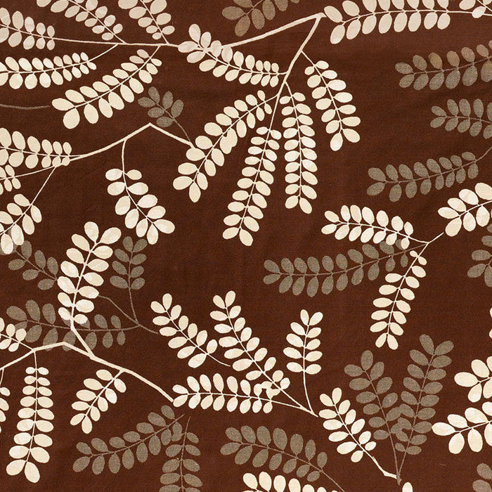 Schumacher Locust Leaves Bark Fabric Sample 62442