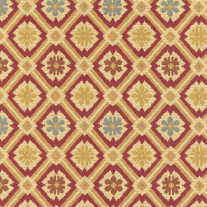 Schumacher Savonnerie Tapestry Garnet Fabric Sample 62491