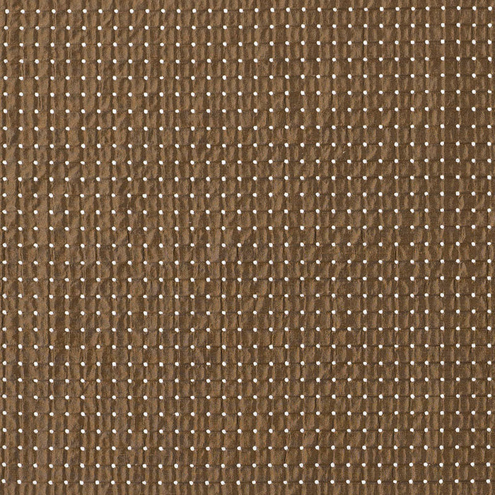 Schumacher Dotted Silk Weave Mocha Fabric Sample 62553