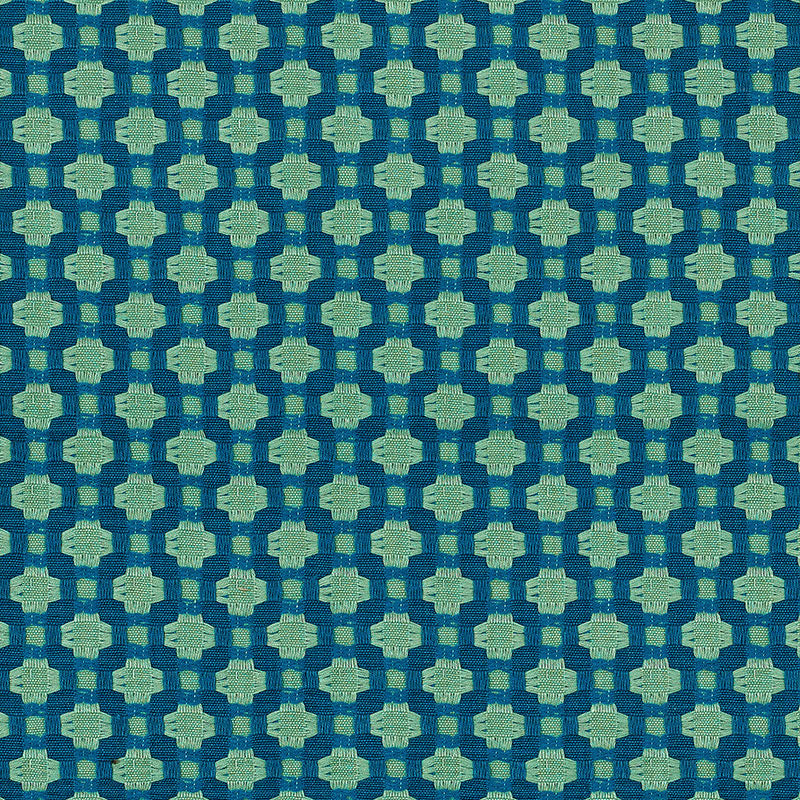 Schumacher Betwixt Peacock/Seaglass Fabric 62613