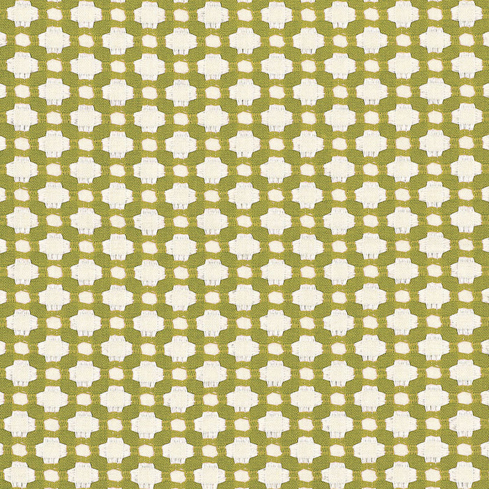 Schumacher Betwixt Grass/Ivory Fabric Sample 62614