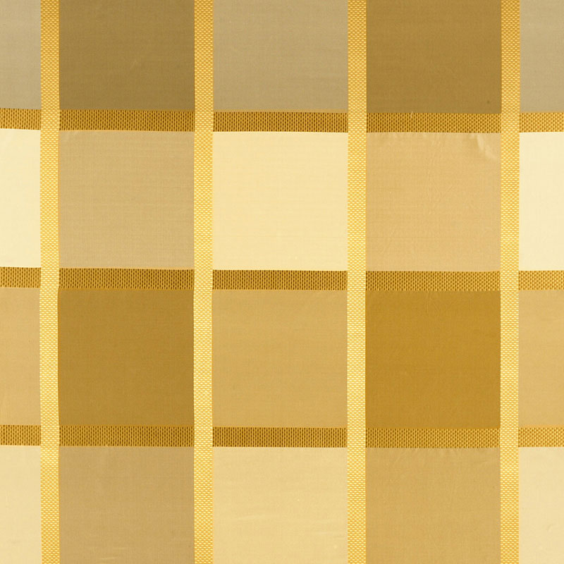 Schumacher Navsari Silk Plaid Creme Caramel Fabric 62851