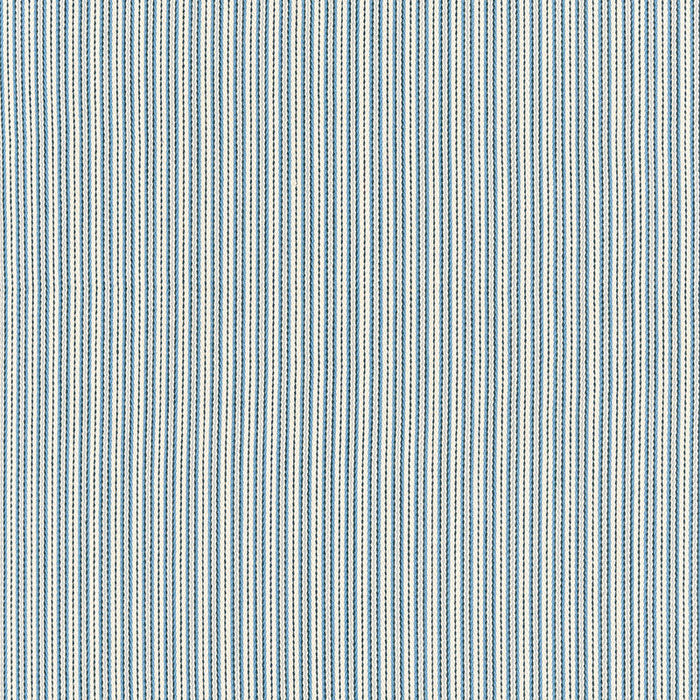 Schumacher Baker Cotton Stripe Ivory/Chambray/Indigo Fabric Sample 63003