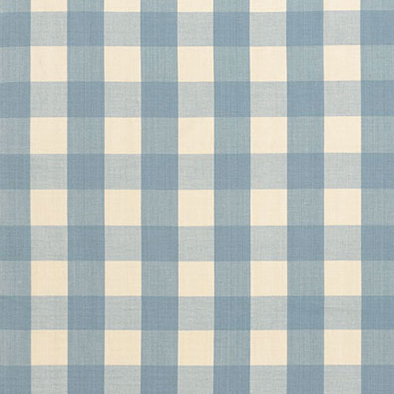 Schumacher Camden Cotton Check Chambray Fabric 63038