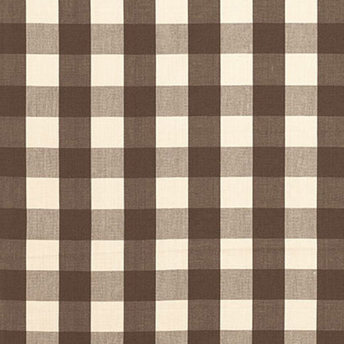 Schumacher Camden Cotton Check Java Fabric Sample 63041