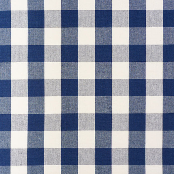 Schumacher Camden Cotton Check Navy Fabric Sample 63043