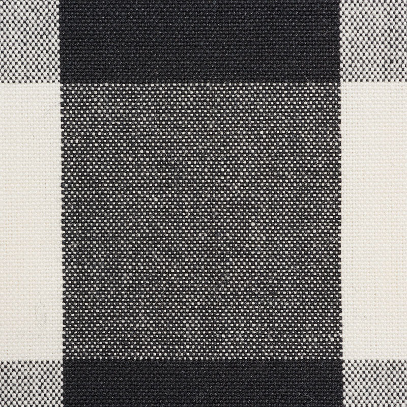 Schumacher Camden Cotton Check Black Fabric 63044