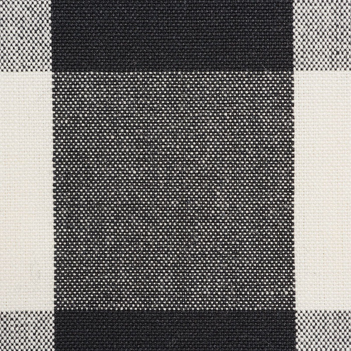 Schumacher Camden Cotton Check Black Fabric Sample 63044