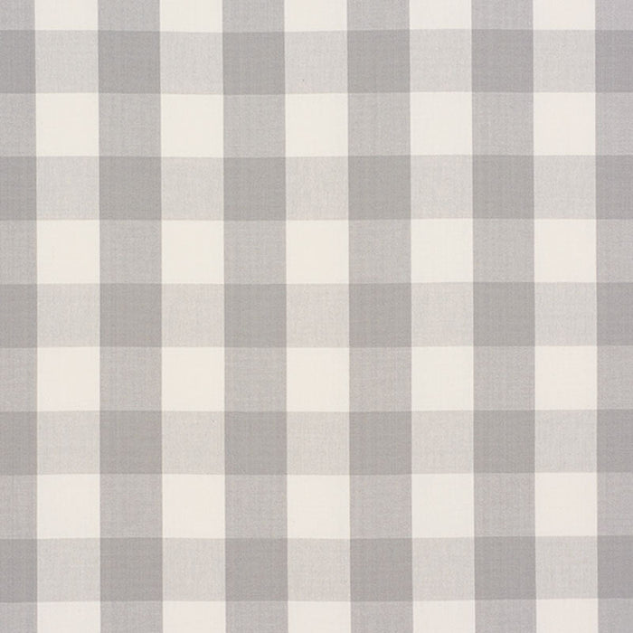 Schumacher Camden Cotton Check Grey Fabric Sample 63047