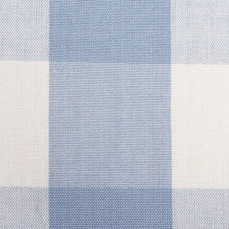 Schumacher Camden Cotton Check Sky Fabric 63048