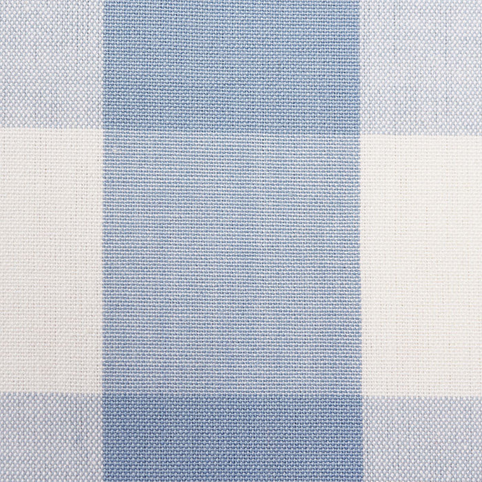 Schumacher Camden Cotton Check Sky Fabric Sample 63048