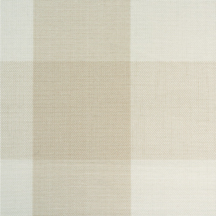 Schumacher Camden Cotton Check Natural Fabric Sample 63049