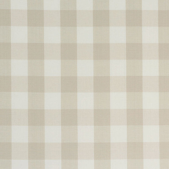 Schumacher Camden Cotton Check Natural Fabric Sample 63049