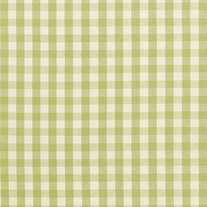 Schumacher Elton Cotton Check Sage Fabric Sample 63056