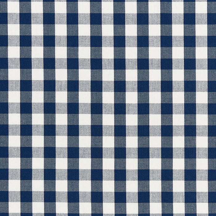 Schumacher Elton Cotton Check Navy Fabric Sample 63063