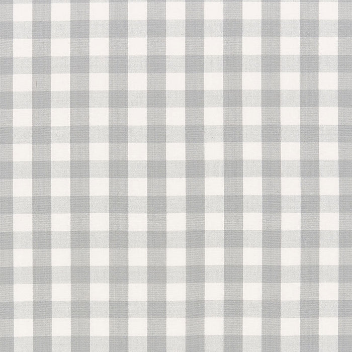 Schumacher Elton Cotton Check Grey Fabric Sample 63065