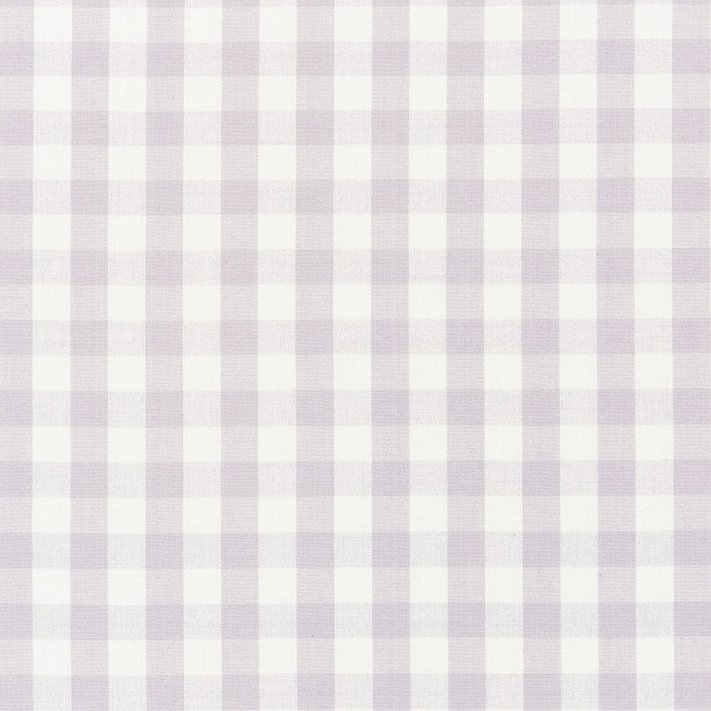 Schumacher Elton Cotton Check Lilac Fabric 63067