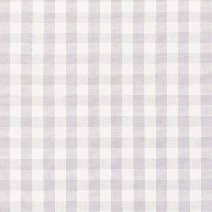 Schumacher Elton Cotton Check Lilac Fabric Sample 63067