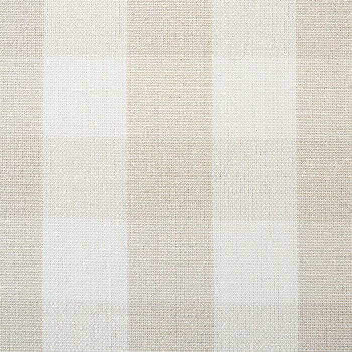 Schumacher Elton Cotton Check Natural Fabric Sample 63068