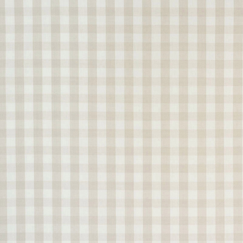 Schumacher Elton Cotton Check Natural Fabric 63068