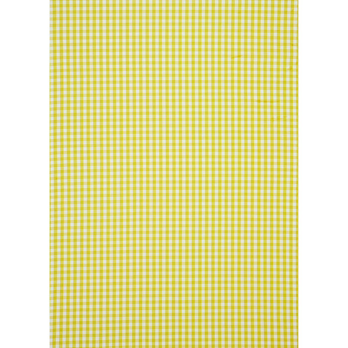 Schumacher Elton Cotton Check Yellow Fabric Sample 63069