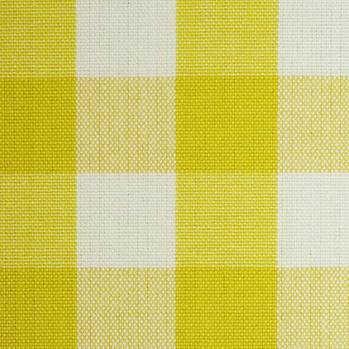 Schumacher Elton Cotton Check Yellow Fabric Sample 63069