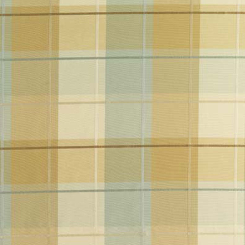 Schumacher Coin Silk Plaid Aqua Fabric 63361