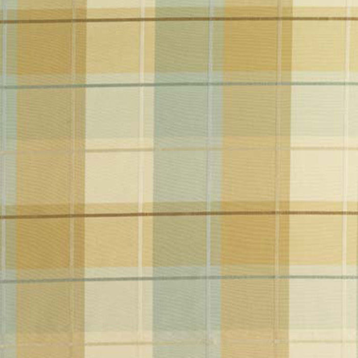 Schumacher Coin Silk Plaid Aqua Fabric Sample 63361