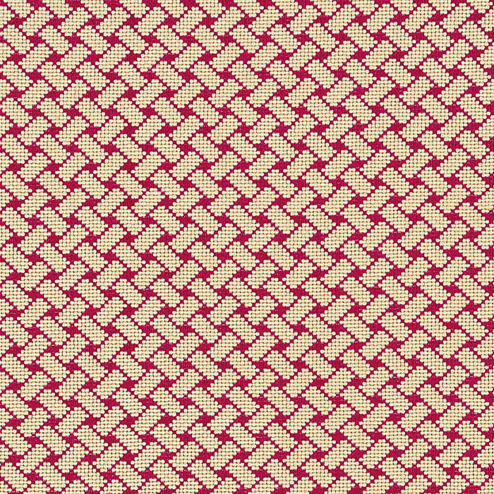 Schumacher Bristol Weave Carmine Fabric Sample 63395