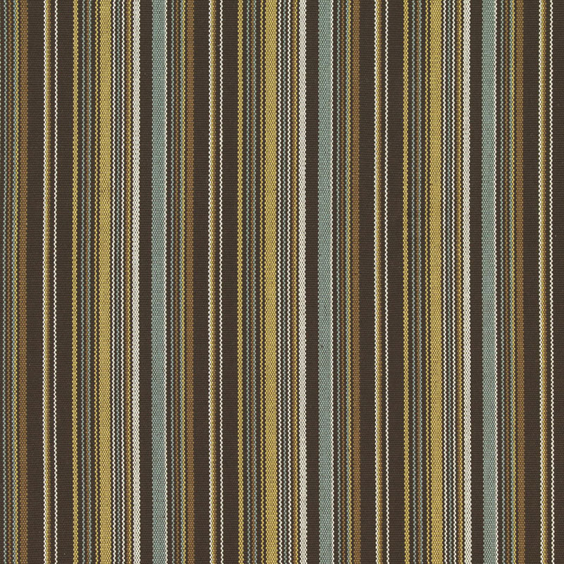 Schumacher Malibu Stripe Chocolate Fabric 63454