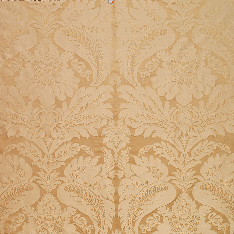 Schumacher Bennet Silk Damask Travertine Fabric 63733