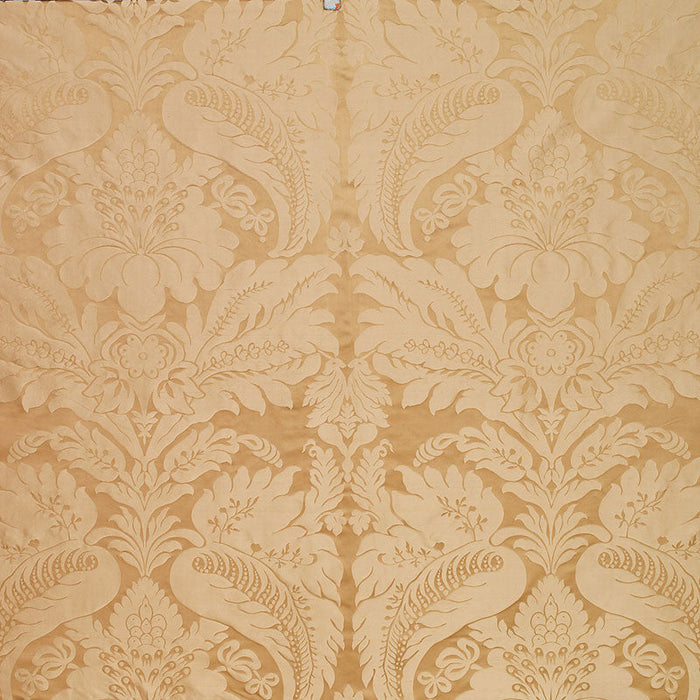 Schumacher Bennet Silk Damask Travertine Fabric Sample 63733