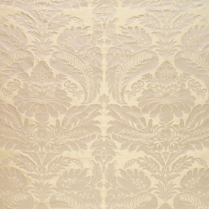 Schumacher Bennet Silk Damask Platinum Fabric Sample 63734