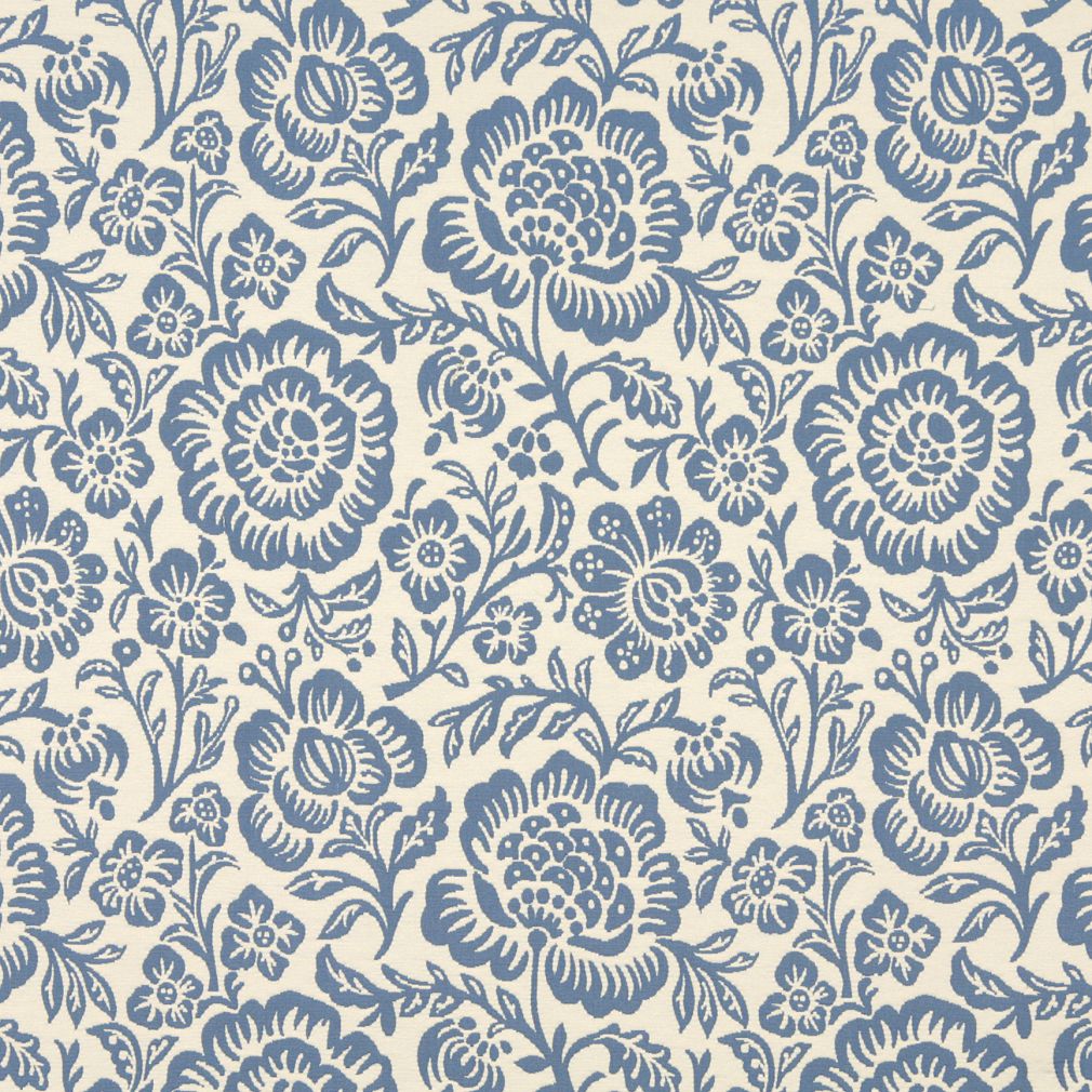 Charlotte Wedgewood Floral Fabric 6404