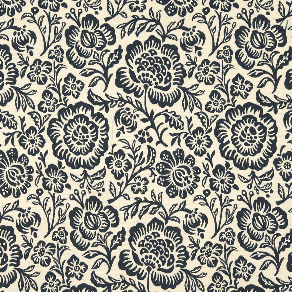 Charlotte Navy Floral Fabric 6407