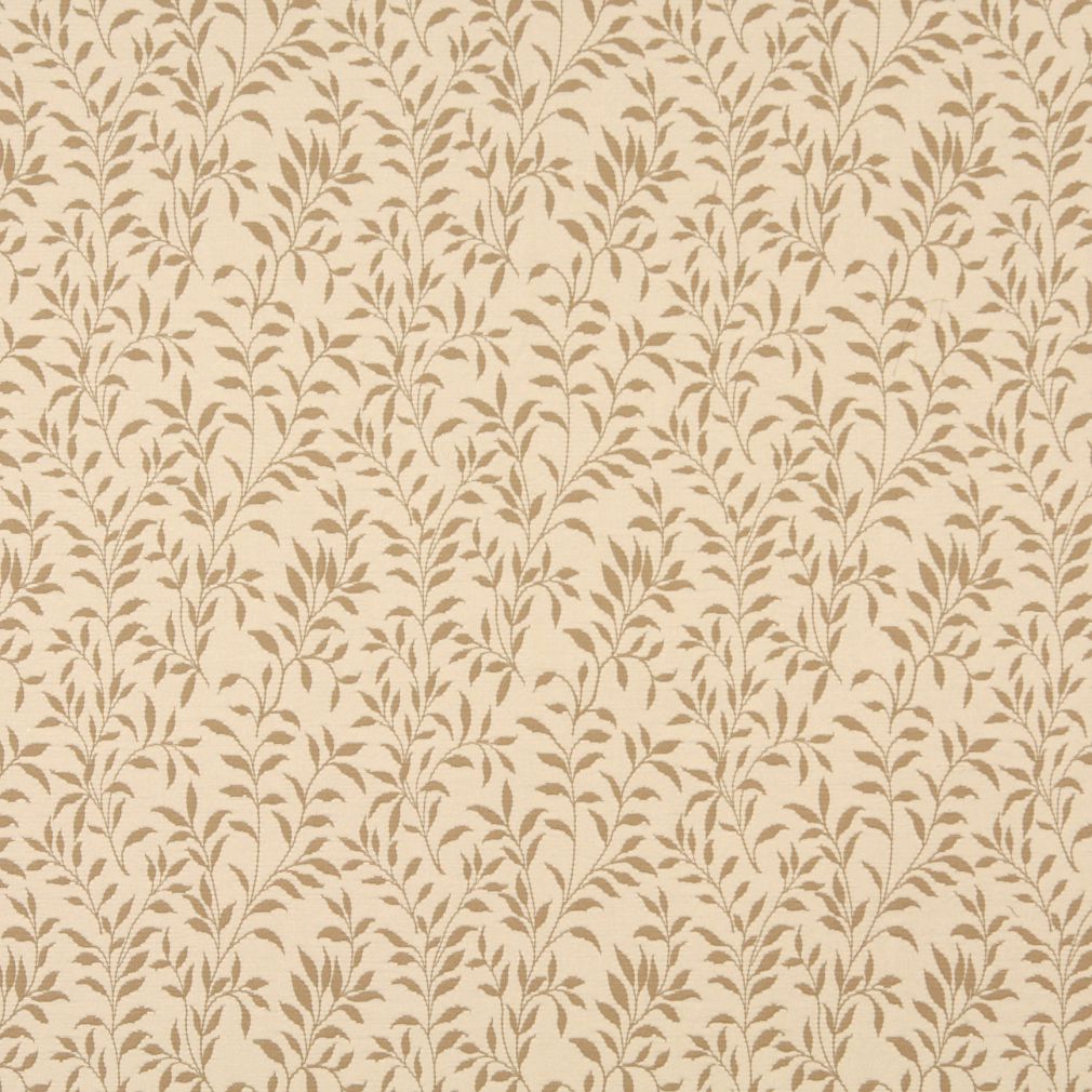 Charlotte Cream Leaf Fabric 6411