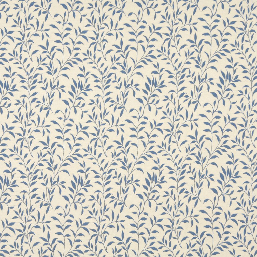 Charlotte Wedgewood Leaf Fabric 6414