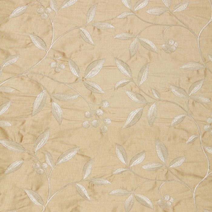 Schumacher Adelaide Embroidery Blonde Fabric Sample 64331