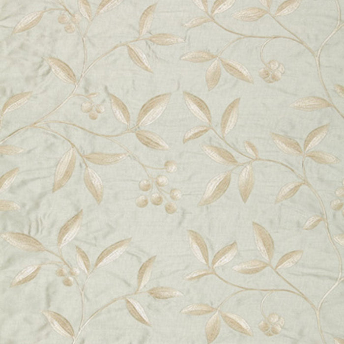 Schumacher Adelaide Embroidery Ciel Fabric Sample 64332