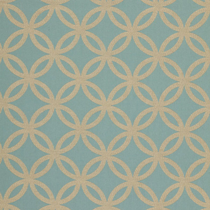 Schumacher Circle Dance Azure Fabric Sample 64483