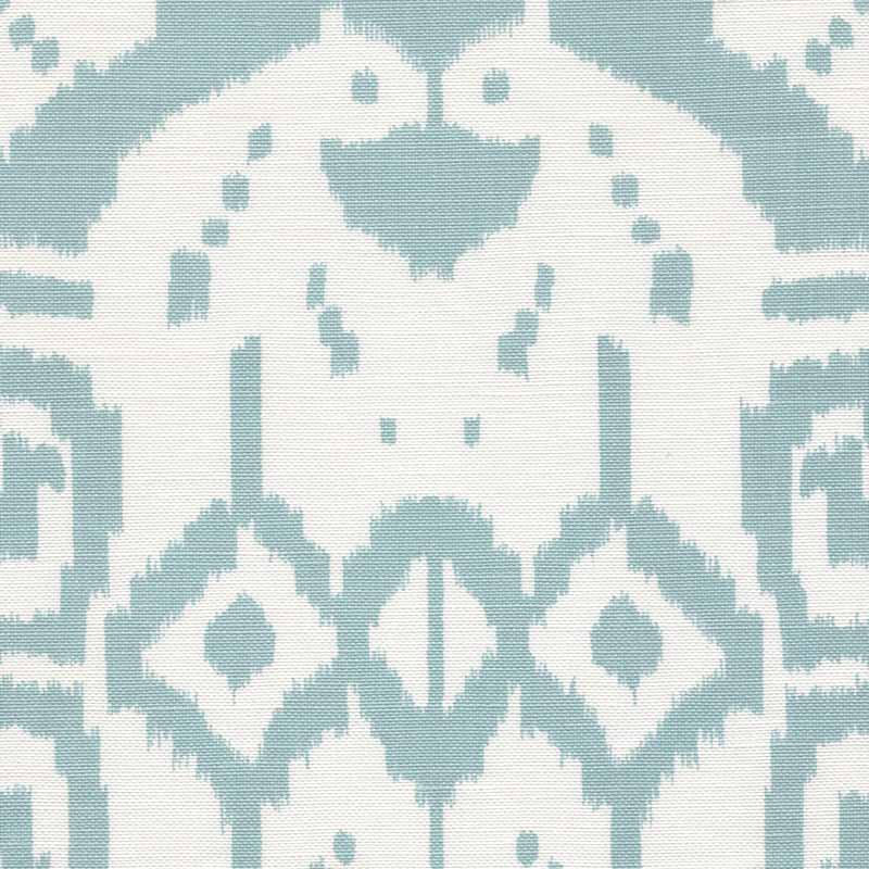 China Seas Island Ikat Bali Blue Fabric 6460-02